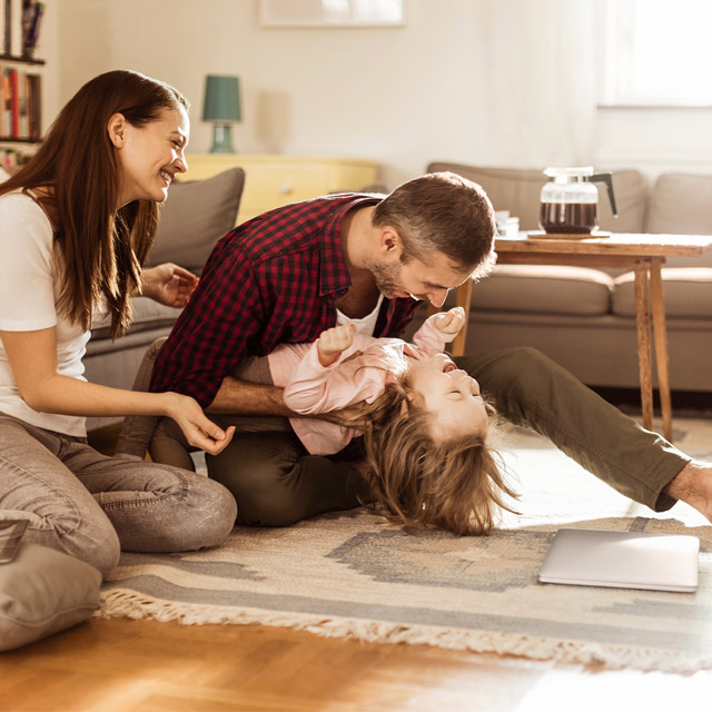 family enjoying life